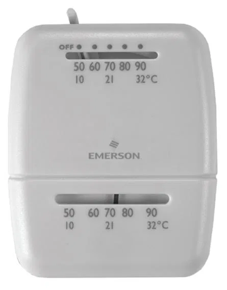 M30 – WHITE RODGER Wall Thermostat, Single Stage Heat Only Non-Programmable Small Mechanical Mercury Free 3-1/2 Inch ...